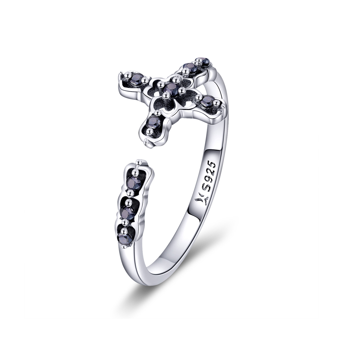 Pandora Style Licht van het kruis Open Ring - SCR447