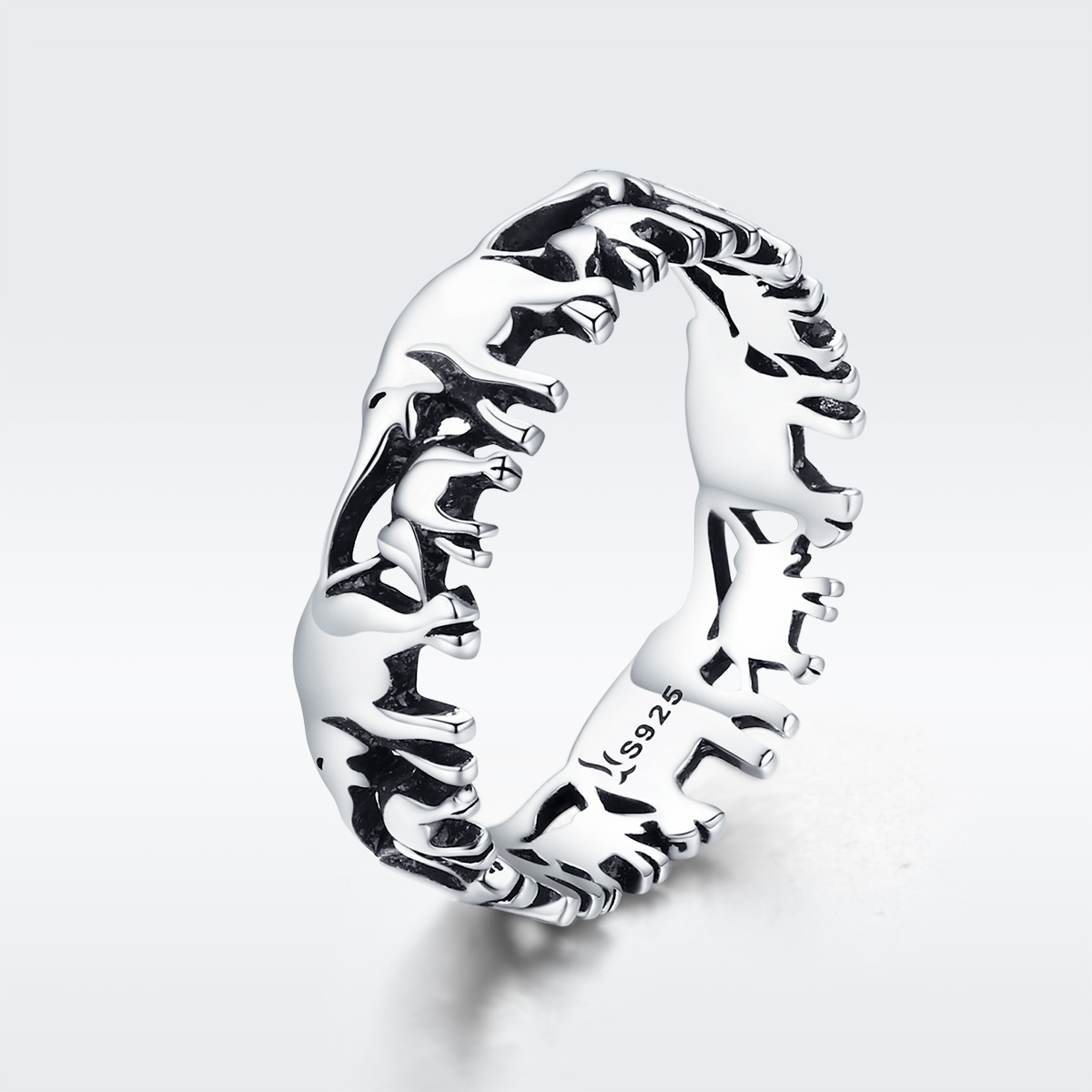 Pandora Style Olifantenfamilie Ring - SCR344