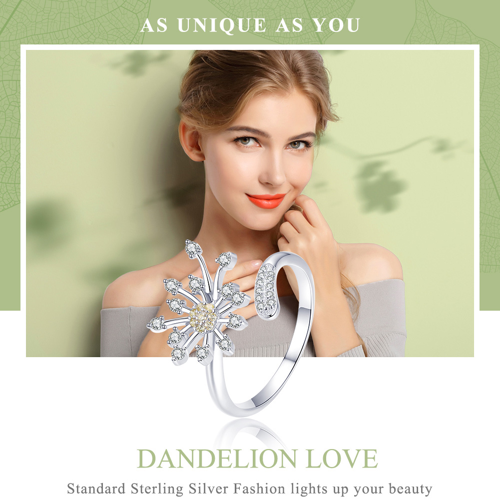 Pandora Style Paardebloem liefde Open Ring - SCR471