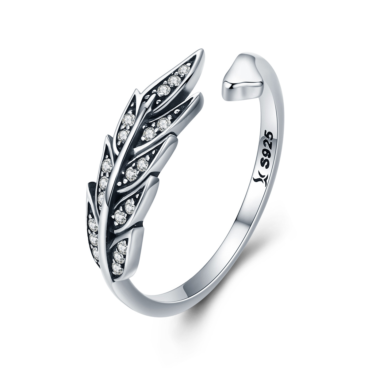 Pandora Style Prachtige bladeren Open Ring - SCR313