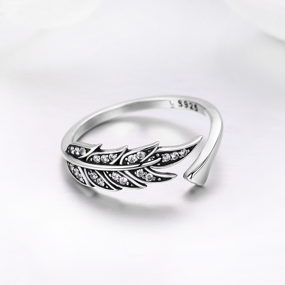 Pandora Style Prachtige bladeren Open Ring - SCR313