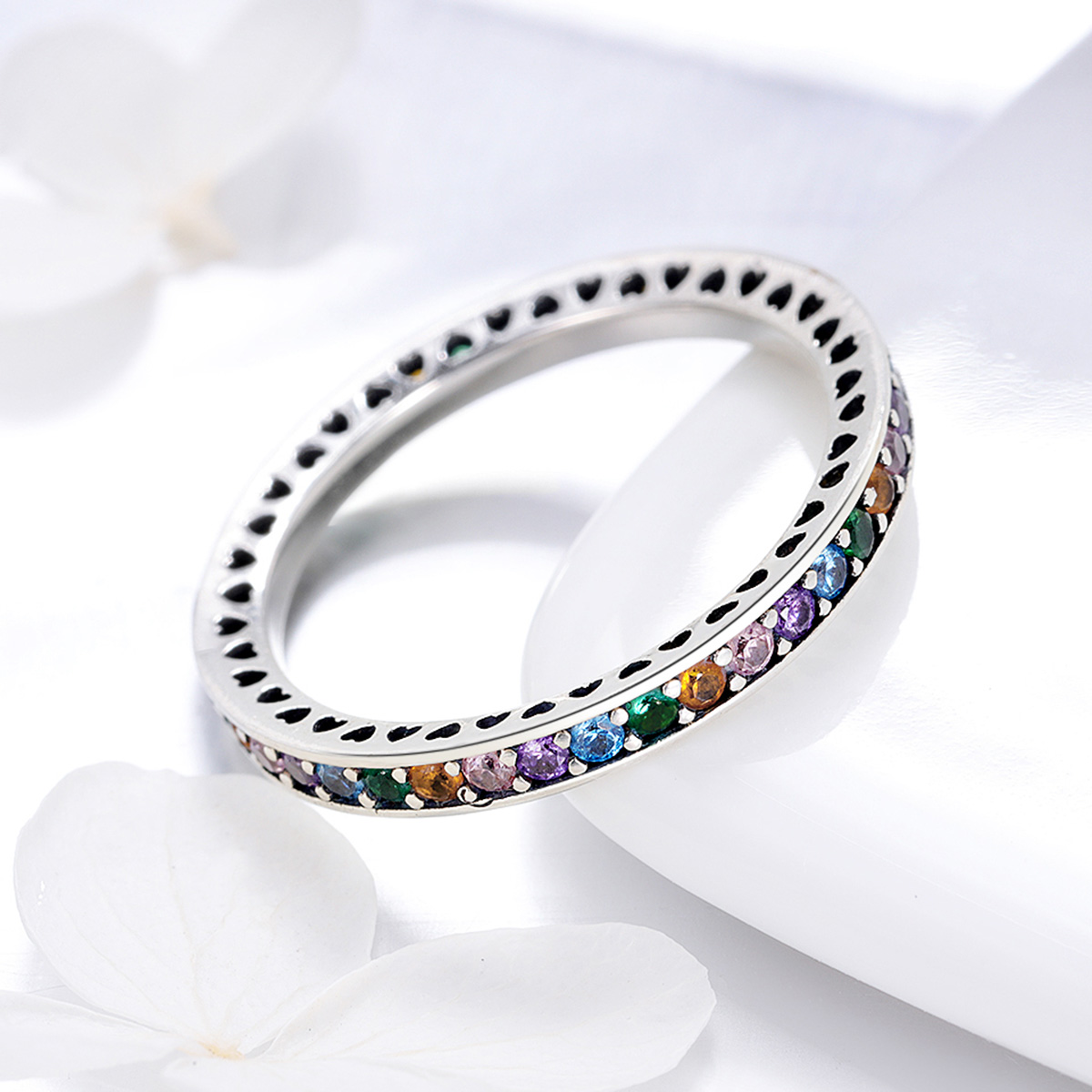 Pandora Style Regenboog Ring - SCR392