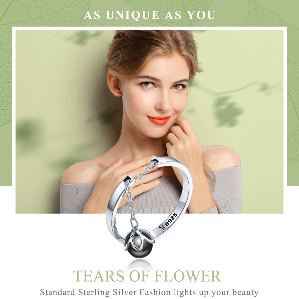 Pandora Style Tranen van bloemen Open Ring - SCR314